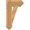 Ekena Millwork Traditional Arts and Crafts Rough Sawn Bracket w/ Offset Brace, Western Red Cedar, 8"W x 18"D x 30"H BKT0806X18X30TRA03RWR - alternate 3